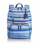Tumi Blue Stripe Voyageur Halle Backpack Nylon 14"X10" Laptop 12" 484758MBS. Fixed Price $295.00.