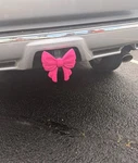 Neon Pink Bow Trailer Hitch Cover - Fits 2 Inch Receivers Truck & Suv. Fixed Price $29.99.