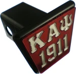 Kappa Alpha Psi 1911 Trailer Hitch Cover Red/silver - 2"R. Fixed Price $34.00.