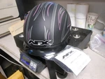 Afx Helmets FX200 Half Dome Pink Silver Tribal Flame W/ Visor & Flip Sun Shields. Fixed Price $99.94.