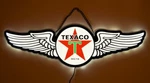 Texaco Aviation Wings Led Sign - Texas Co. Slim Lamp Gasoline & Motor Oil. Fixed Price $229.97.