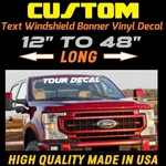 Custom Vinyl Windshield Banner Lettering Decal Name Sticker Window Tattoo Car. Fixed Price $24.99.