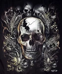 Big Skull Shirt M 2XL Glow In The Dark Party SIZE-298 Biker Chopper. Fixed Price $31.40.