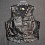 Fmc First Manufacturing Company Size 48 (2XL) Black Leather Vest Motorcycle. Fixed Price $34.77.