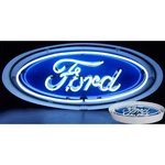 Ford Oval Neon Sign Metal Can Hot Rod Racing Car Gameroon Light Mancave. Fixed Price $469.99.