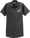 Honda Apparel Work Shirt Large Charcoal NP21S-M3024-L. Fixed Price $44.95.
