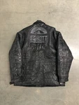 Vintage 90 Schott Nyc Leather Spellout Tribal Design Hip Hop Jacket Men 2XL. Fixed Price $749.99.