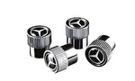 Mercedes Benz Black Valve Stem Caps Cover Set X4 Oem B66472002 Genuine New. Fixed Price $27.95.