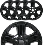 4 Fits Jeep Wrangler Sport 2018-2023 Black 17" Wheel Skins Hub Caps Rim Covers. Fixed Price $84.99.