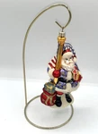 Summit Brand Santa Claus With Flag Americana Glass Christmas Tree Ornament 6". Fixed Price $27.29.