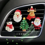 Set Of 5 Christmas Car Air Freshener Vent Clips, Cute Santa Elk Snowman Xmas Tre. Fixed Price $22.16.