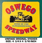 Oswego Speedway Home Of The Supermodifieds- Vintage Original Decal Sticker. Fixed Price $8.69.