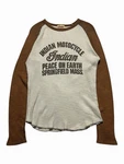 Indian Motorcycle Shirt Mens Thermal Waffle Knit Long Sleeve Raglan Two Tone. Fixed Price $125.00.