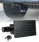 Black Aluminum Tow Trailer Hitch Cover Plug Cap W/american Flag 2" Inch Receiver. Fixed Price $35.95.