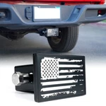 Black Trailer Tow Hitch Cover Plug W/ Usa Flag Aluminum For 2 Inch Receivers. Fixed Price $15.00.