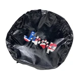 Jeep Paw Print American Flag Spare Tire Cover Vinyl Black 30" TJ17. Fixed Price $41.97.