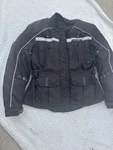 Tour Master Transition Jacket Womans Sm. Black Padded Full Zip Motorcycle Biker. Fixed Price $37.80.