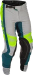 Fly Racing 379-73332 Lite Pants Grey/lime/teal Sz. Fixed Price $199.95.