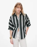 Madewell Shirt Women 2XS Summit Green Pleated Sleeve Oversized Button Up RED1201. Fixed Price $98.00.