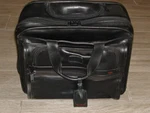 Preowned Tumi Black Leather Compact Wheeled Laptop Briefcase 96102DH $795. Fixed Price $424.06.