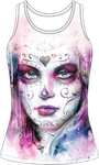 Lethal Threat Women's Tank Top Painted Soul White Large LA20472L. Fixed Price $16.88.