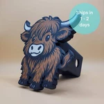 Highland Cow Trailer Hitch Cover Custom Colors Available Fits 2 Inch.... Fixed Price $36.00.
