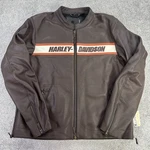 Harley-davidson Jacket Mens 2XL Brown Victory Lane Leather Motorcycle 98001-23VM. Fixed Price $229.94.