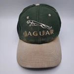 Vintage 1990S Jaguar Racing Hat Cap Green Beige Brim Flex L-xl Leaper Cat Logo. Fixed Price $19.99.