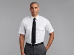 "commander" Pilot Shirt By Van Heusen - Men's Short Sleeve White Uniform. Fixed Price $16.99.