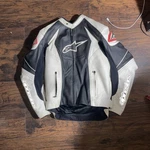 Alpinestars Gp-r Perforated Leather Jacket Black /white/red Us 44/EU 54. Fixed Price $150.00.