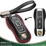 Vitodeco Leather Key Fob Cover For 2026 Porsche PANAMERA,CAYENNE,MACAN,TACAN,911. Fixed Price $14.99.