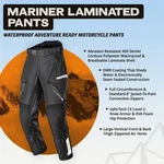 Tourmaster Mariner Laminated Motorcycle Pants Grey/black. Fixed Price $214.70.