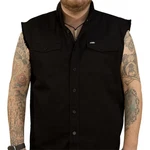 Ftw Skull Printed Sleeveless Button Down Shirt - Black 3XL CO60193XXXL. Fixed Price $41.22.