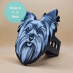 Yorkshire Terrier Trailer Hitch Cover. Fits 2" Receivers. Custom Color Combinati. Fixed Price $36.00.