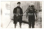 Deep Sea Diver Man Suit- Kilbourn Dam Wisconsin Dells Real Photo Rppc 1910. Fixed Price $135.00.