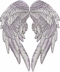 Silver Angel Patches 14" Large Realistic Wings Iron Embroidered. Fixed Price $26.99.