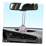 Bling Diamond Cube Car Rear View Mirror Charms, Crystal Sun Catcher Pink. Fixed Price $12.75.