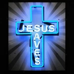 Neonetics 5JSAVES Jesus Art Light Handmade Sign 24"X 20". Fixed Price $419.99.