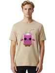 Pink-can-character Mens Graphic Tee, 100% Cotton, Casual Summer Wear. Fixed Price $23.00.