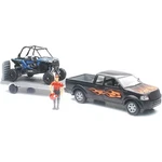 Replica 1:18 Truck/trailer/utv Black And Polaris Rzr 1000XP Blue SS-37426B. Fixed Price $64.81.