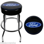 Ford Tough Powerstroke Blue Black Bar Stool Chair Shop Work Bench Garage F150. Fixed Price $145.59.