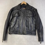 Unik Ultra Mens Black Genuine Leather Motorcycle Jacket Thinsulate Size. Fixed Price $159.99.