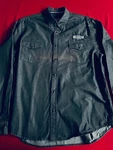 Lethal Threat Motorgear Eagle Long Sleeve Button Up Mens Work Shirt Gray Size. Fixed Price $39.95.