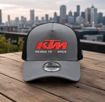 Ktm Racing Hat Gray Custom Logo Flat Embroidered Trucker Cap. Fixed Price $26.59.