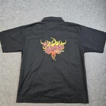 Victory Motorcycles Mechanics Button Up Shirt Mens Black Shop Pit Crew Flames. Fixed Price $50.34.
