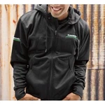New Kawasaki 3 Green Lines Technical Zip-front Hooded Sweatshirt, X-large, Black. Fixed Price $77.85.