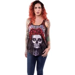 Lethal Threat Dark Widow Womens Tank Top (x-large, Black/gray/purple). Fixed Price $26.95.