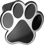 Dog Paw Emblem Metal Trailer Hitch Cover (fit 2" Receivers, Chrome & Black). Fixed Price $26.99.
