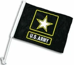 12X15 Us Army Star Black Double Sided Car Window Vehicle 12"X15" Flag (fi). Fixed Price $9.88.