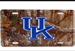 Hangtime University Of Kentucky Camouflage Metal License Plate Wall Tag. Fixed Price $9.00.